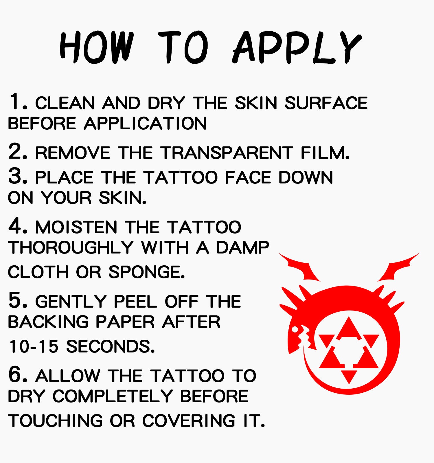 TempooCos FULLMETAL ALCHEMIST Temporary Tattoos Sets-4 PCS