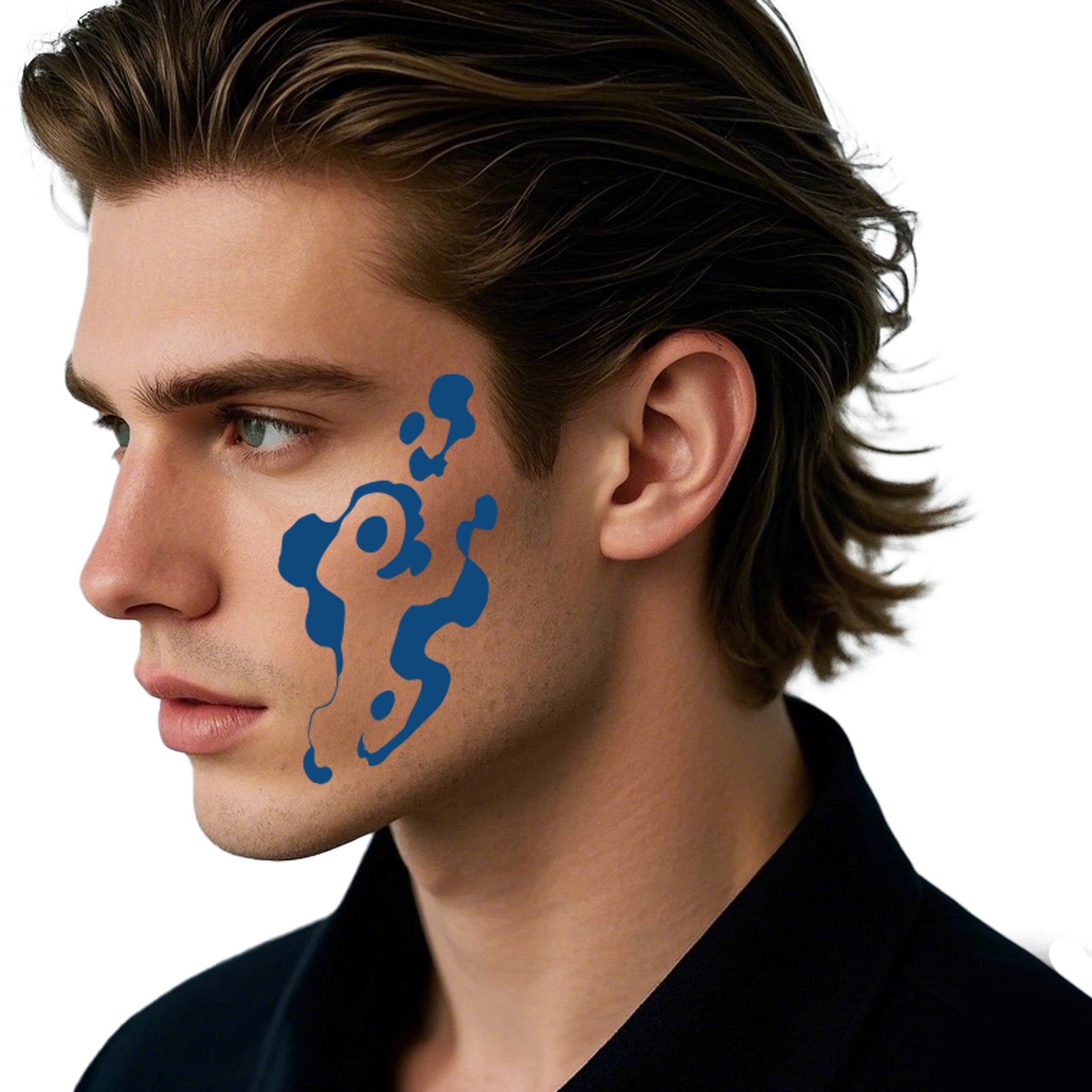 TempooCos Tomioka Giyuu face Temporary Tattoos Sets-3 PCS