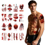 TempooCos Halloween Scar Temporary Tattoo Patch-32PCS