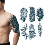 TempooCos Arms & Chest & Shoulders Temporary Tattoos Sets-6PCS