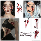 TempooCos Halloween Scar Temporary Tattoo Patch-30PCS