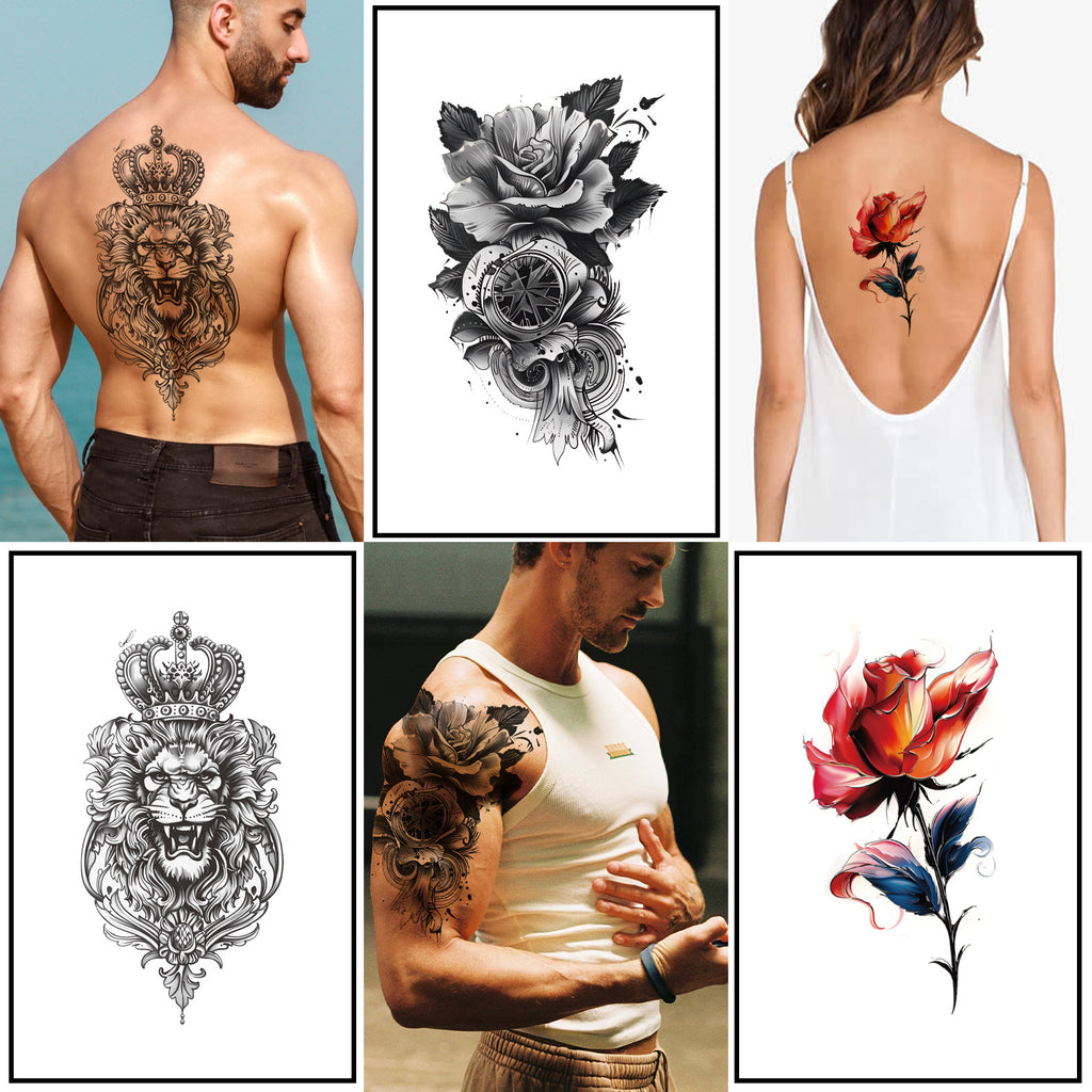 TempooCos Hand & Leg Temporary Tattoo Set - 12PCS