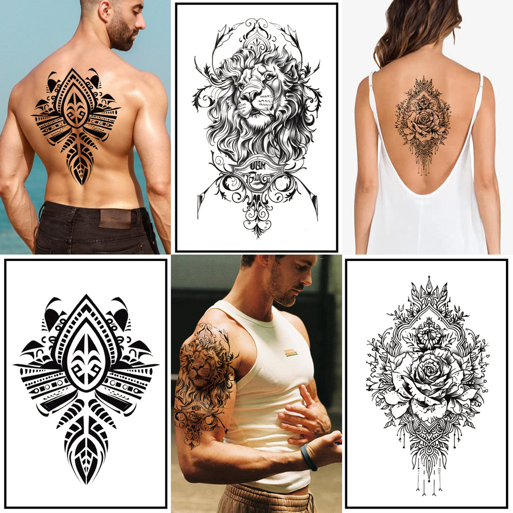 TempooCos Hand & Leg Temporary Tattoo Set - 12PCS