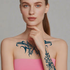 TempooCos Arms & Chest & Shoulders Temporary Tattoos Sets-6PCS