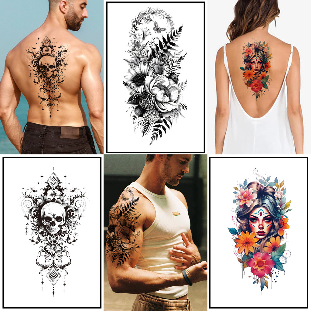 TempooCos Hand & Leg Temporary Tattoo Set - 12PCS