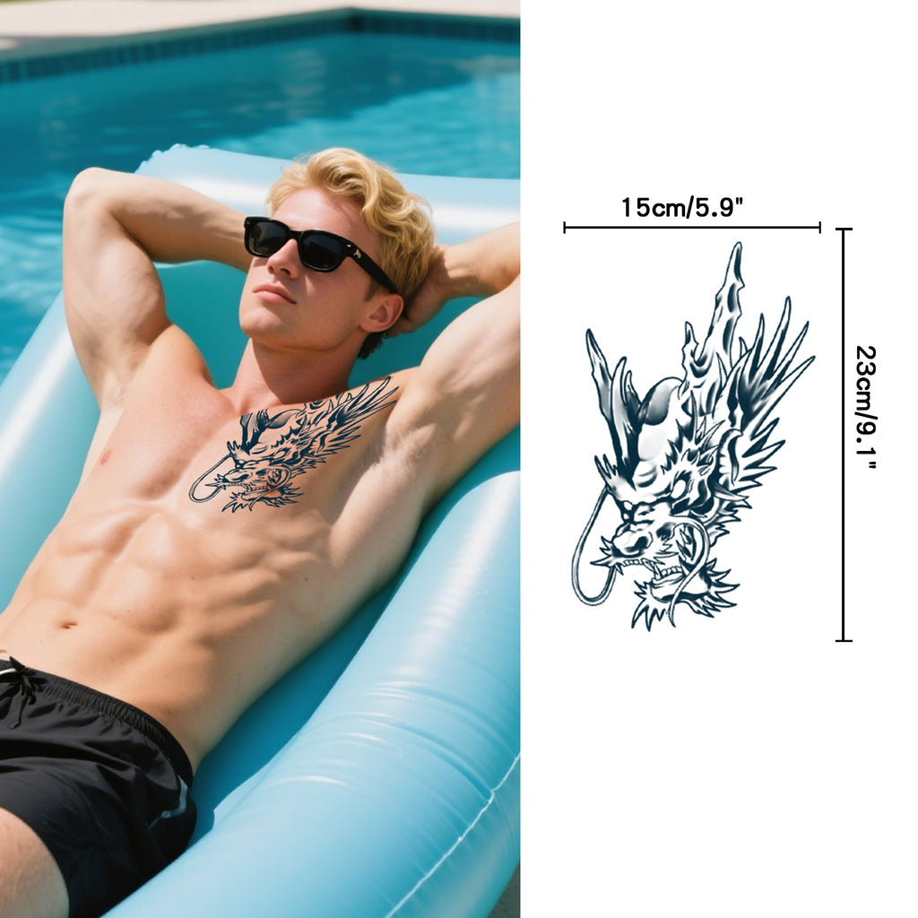 TempooCos Arms & Chest Temporary Tattoos Sets-6PCS