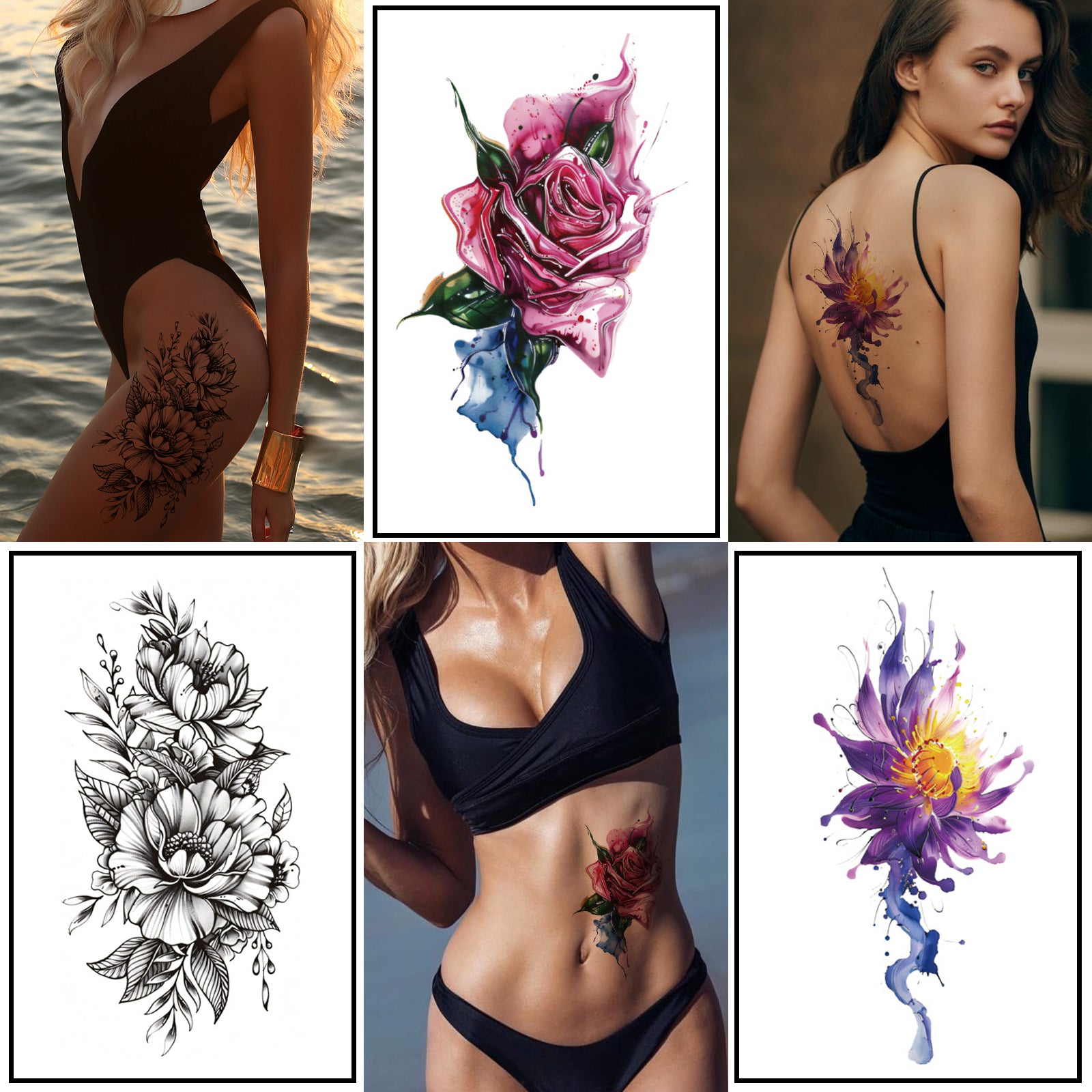 TempooCos Hand & Leg Temporary Tattoo Set - 12PCS