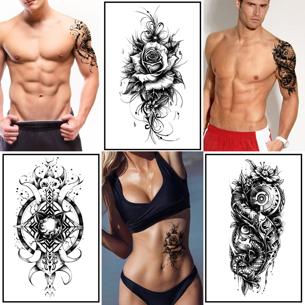 TempooCos Hand & Leg Temporary Tattoo Set - 12PCS