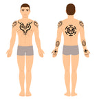 TempooCos Trafalgar D. Water Law Temporary Tattoos in One Piece-Full Set