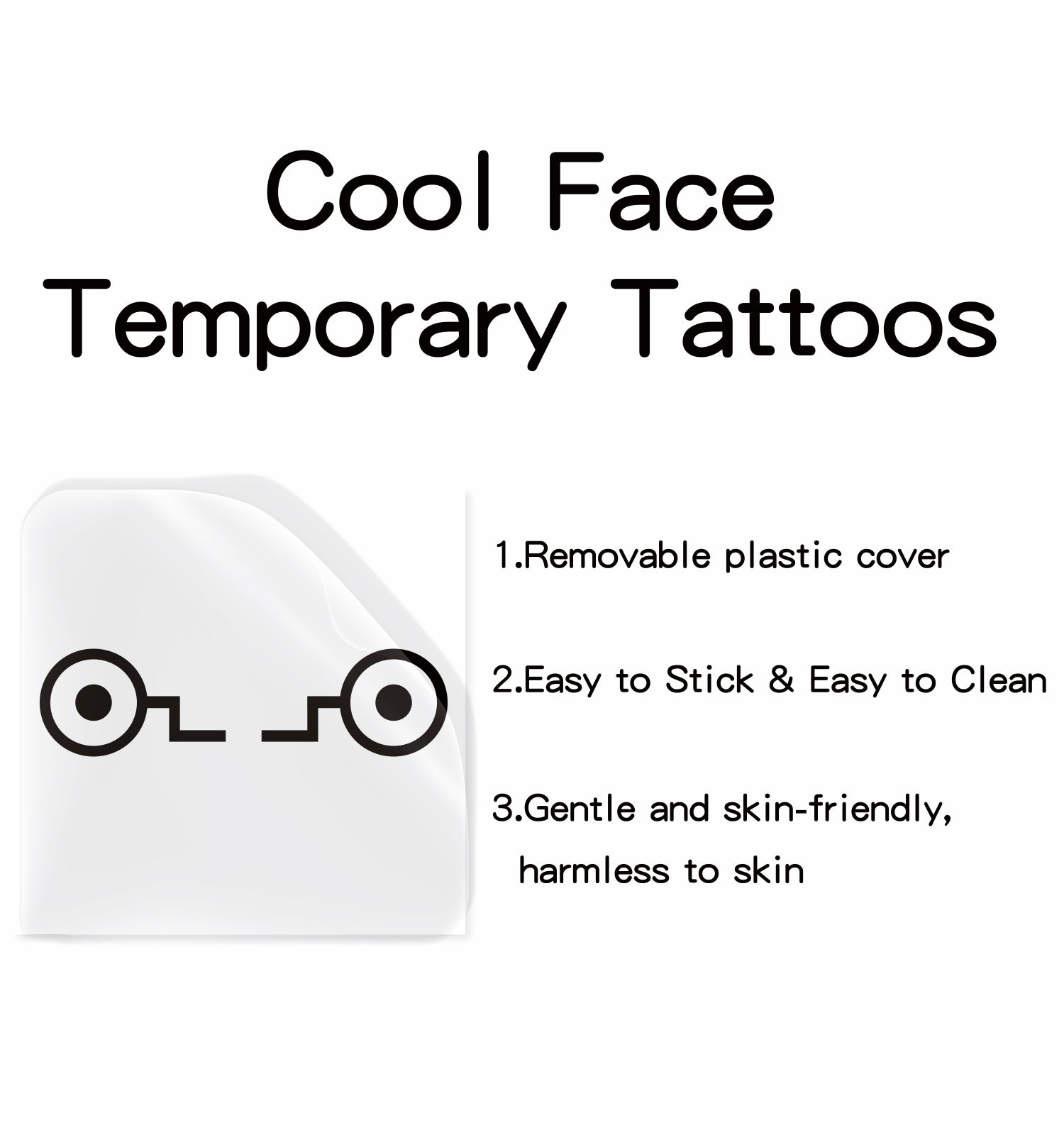 TempooCos Toge Inumaki face Temporary Tattoos Sets-2 PCS