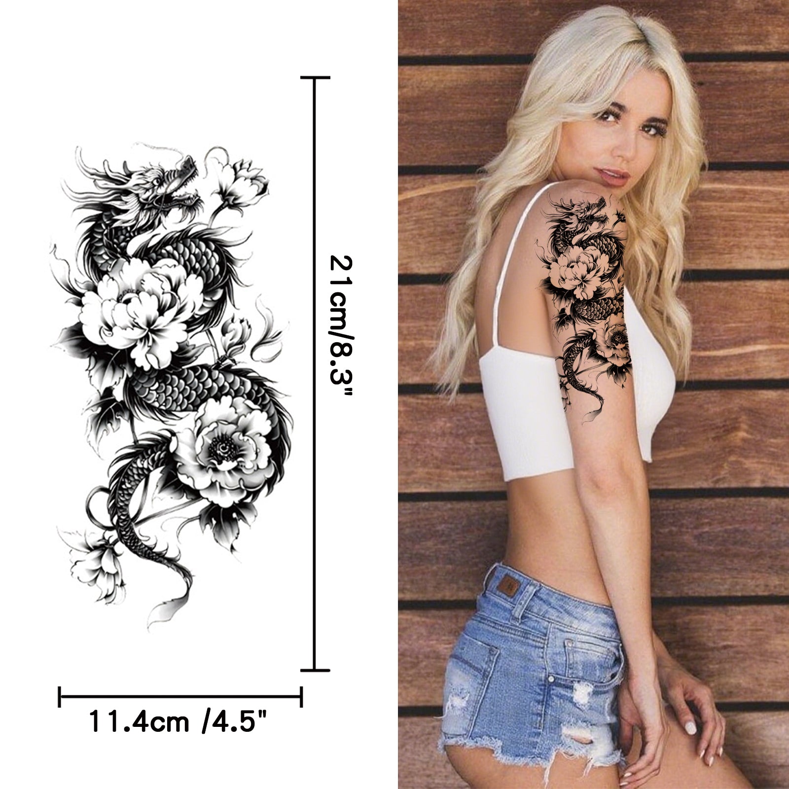 TempooCos Hand & Leg Temporary Tattoo Set - 12PCS