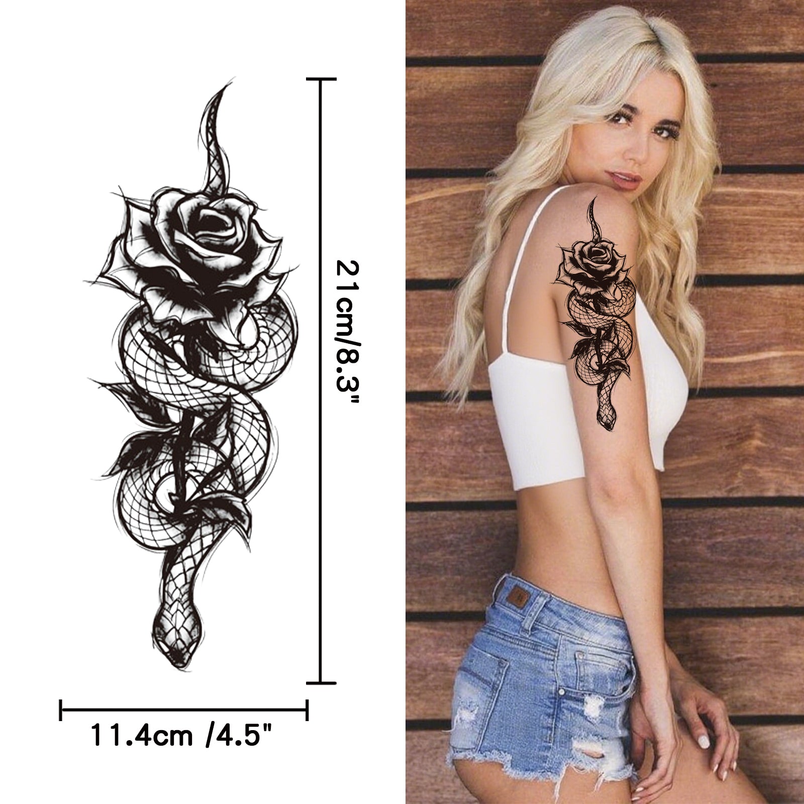 TempooCos Hand & Leg Temporary Tattoo Set - 12PCS