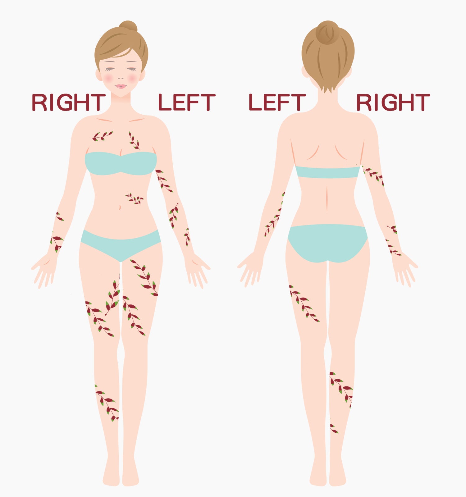 TempooCos Nezuko Kamado Temporary Tattoos Sets