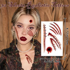 TempooCos Halloween Scar Temporary Tattoo Patch-32PCS