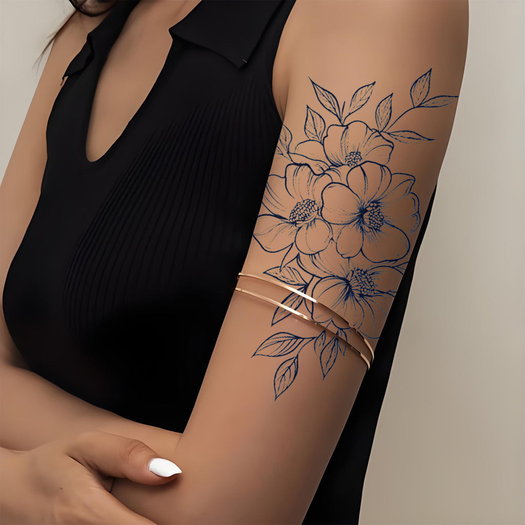 TempooCos Arms & Chest & Shoulders Temporary Tattoos Sets- 7PCS