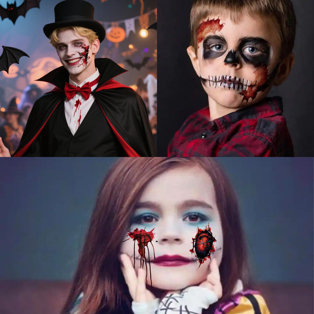 TempooCos Halloween Scar Temporary Tattoo Patch-30PCS