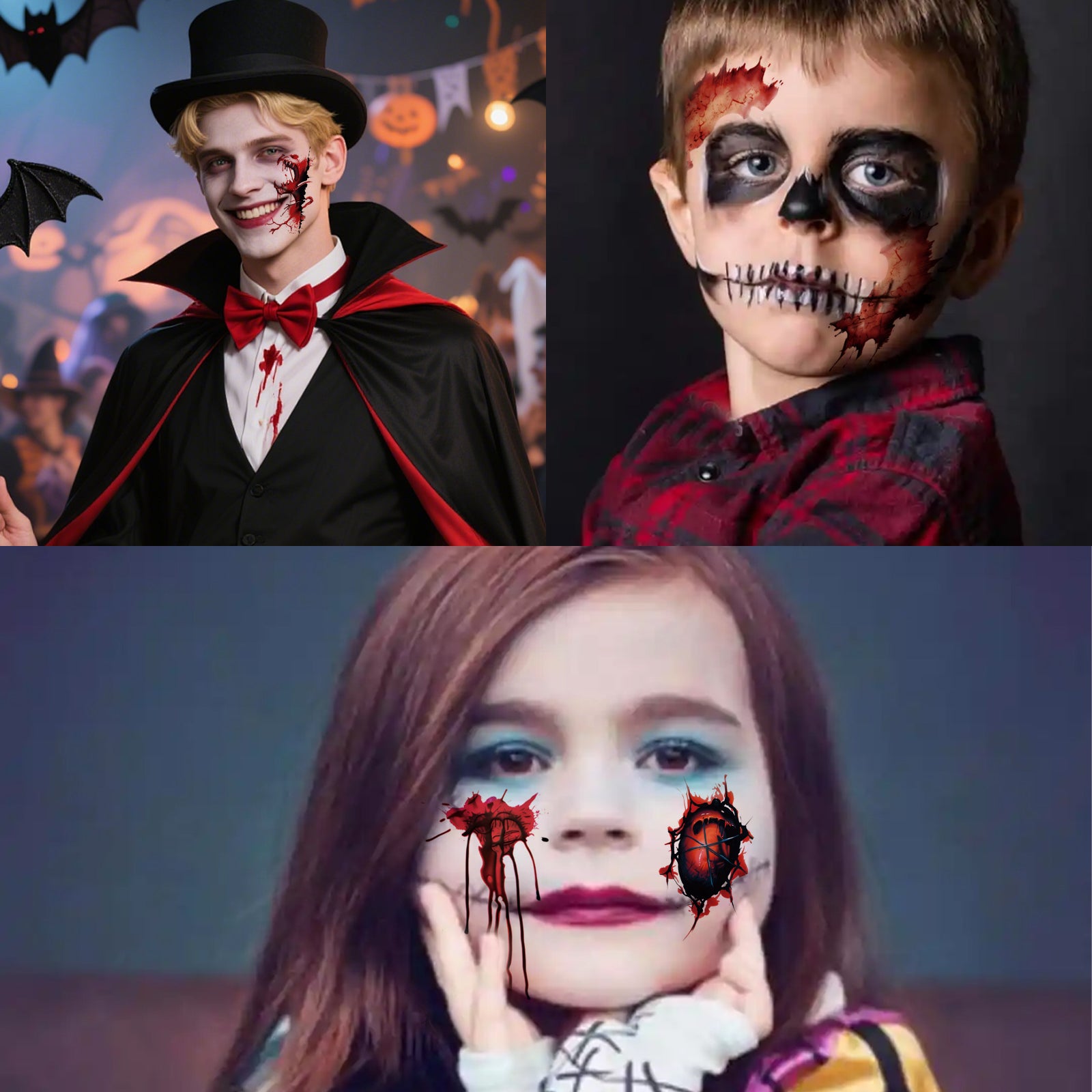 TempooCos Halloween Scar Temporary Tattoo Patch-30PCS