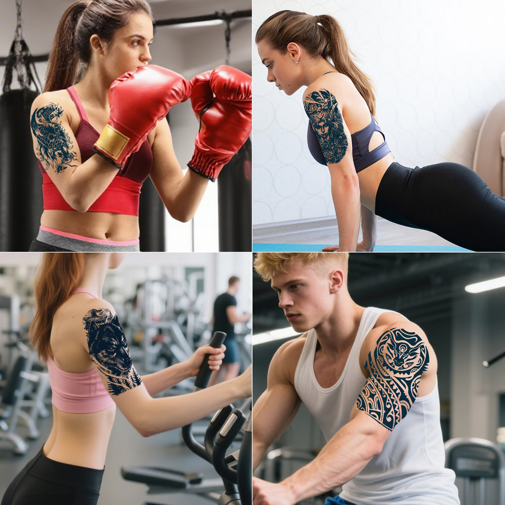 TempooCos Arms & Chest Temporary Tattoos Sets-6PCS
