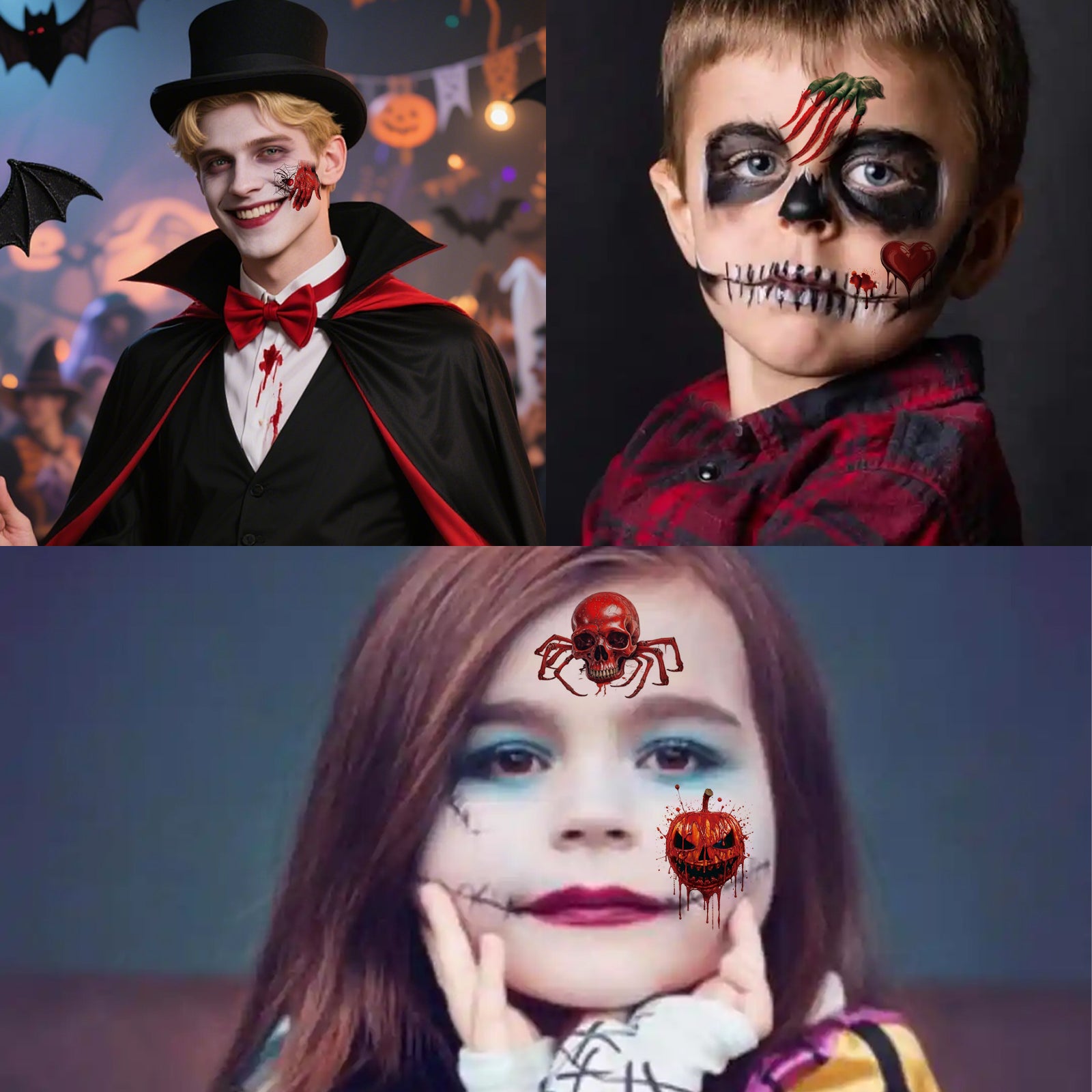 TempooCos Halloween Scar Temporary Tattoo Patch-32PCS