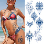 TempooCos Arms & Chest & Shoulders Temporary Tattoos Sets- 7PCS