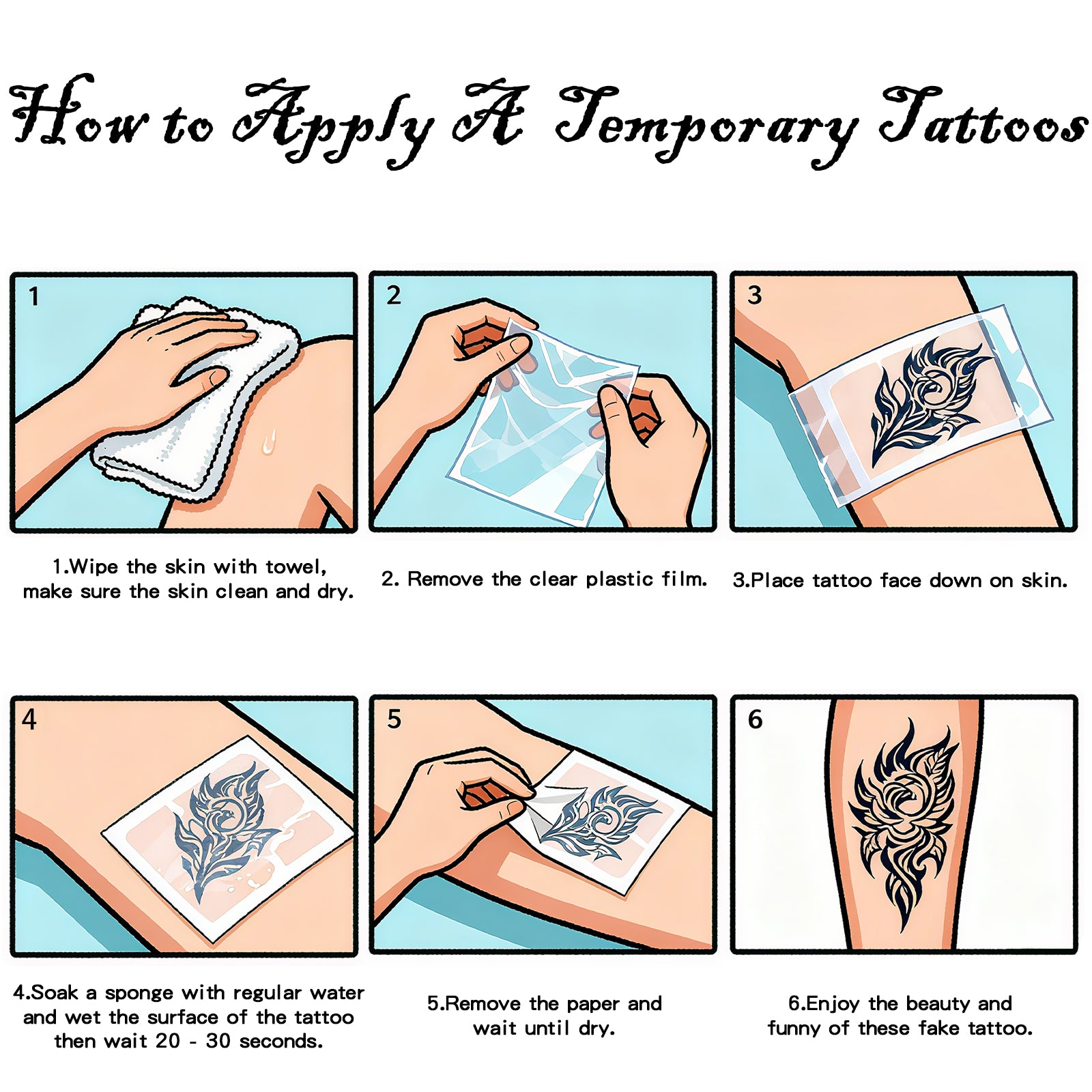 TempooCos Halloween Scar Temporary Tattoo Patch-32PCS