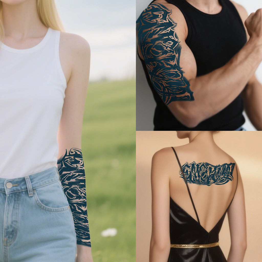 TempooCos Arms & Chest & Shoulders Temporary Tattoos Sets-6PCS