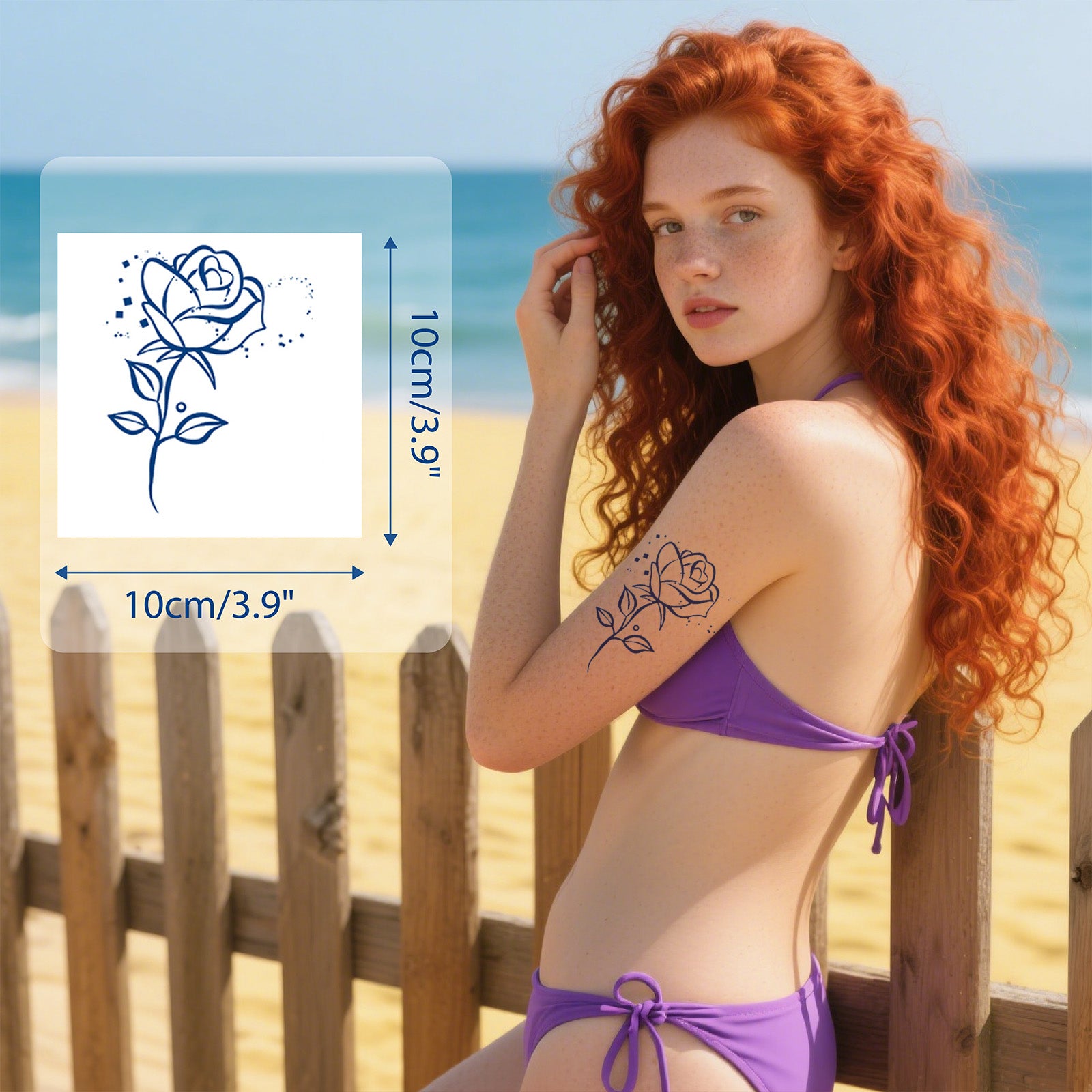 TempooCos Arms & Chest & Shoulders Temporary Tattoos Sets-7PCS