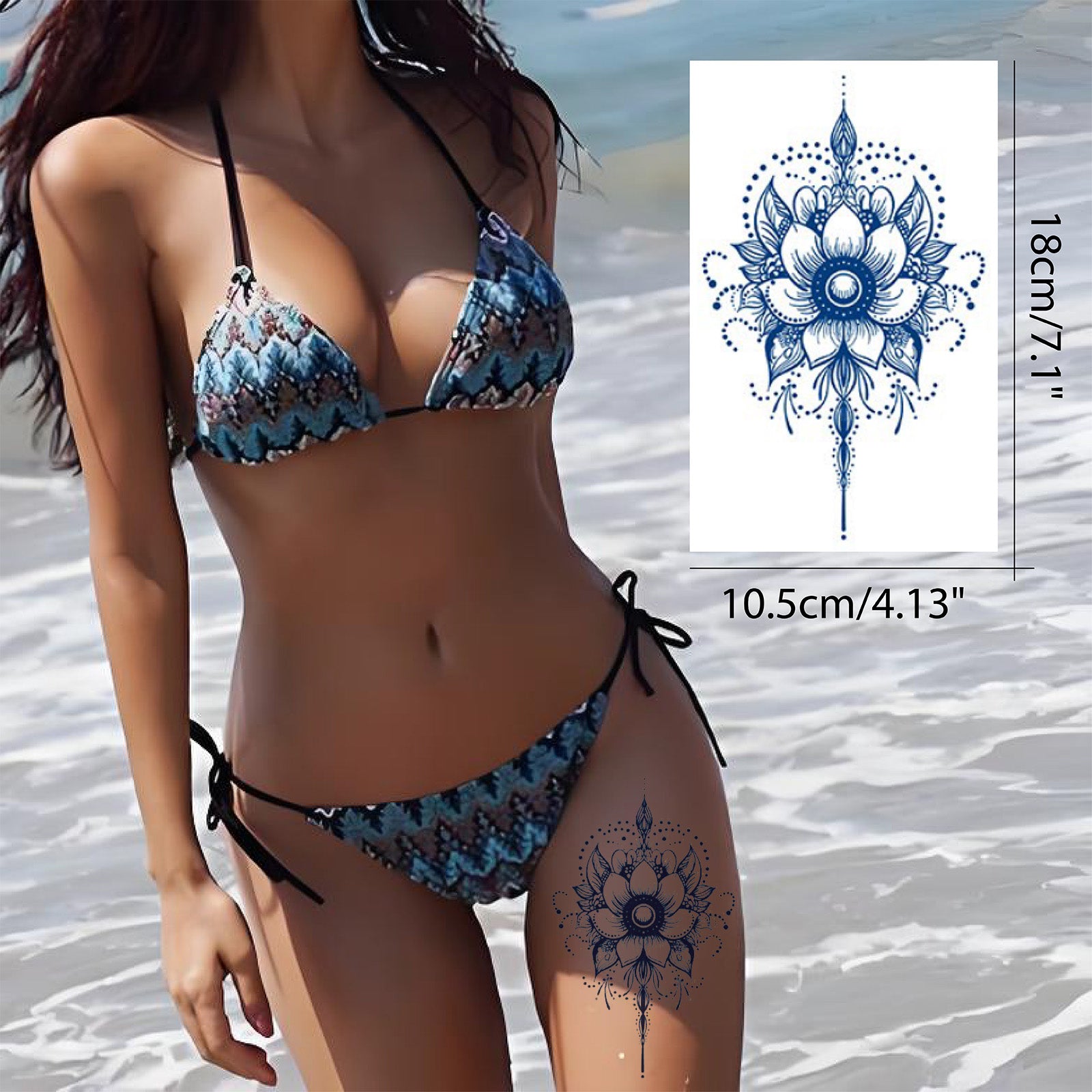 TempooCos Arms & Chest & Shoulders Temporary Tattoos Sets- 7PCS