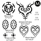 TempooCos Trafalgar D. Water Law Temporary Tattoos in One Piece-Full Set